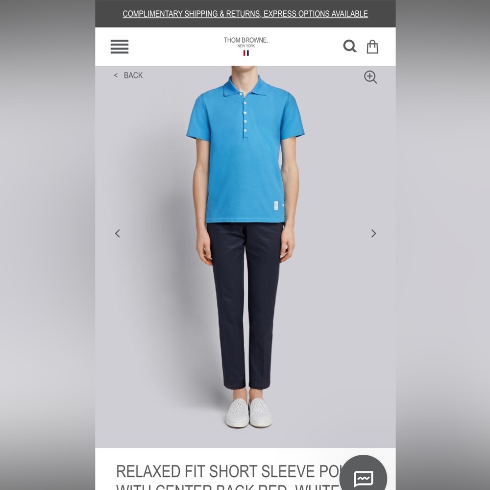 Thom browne polo shirts blue